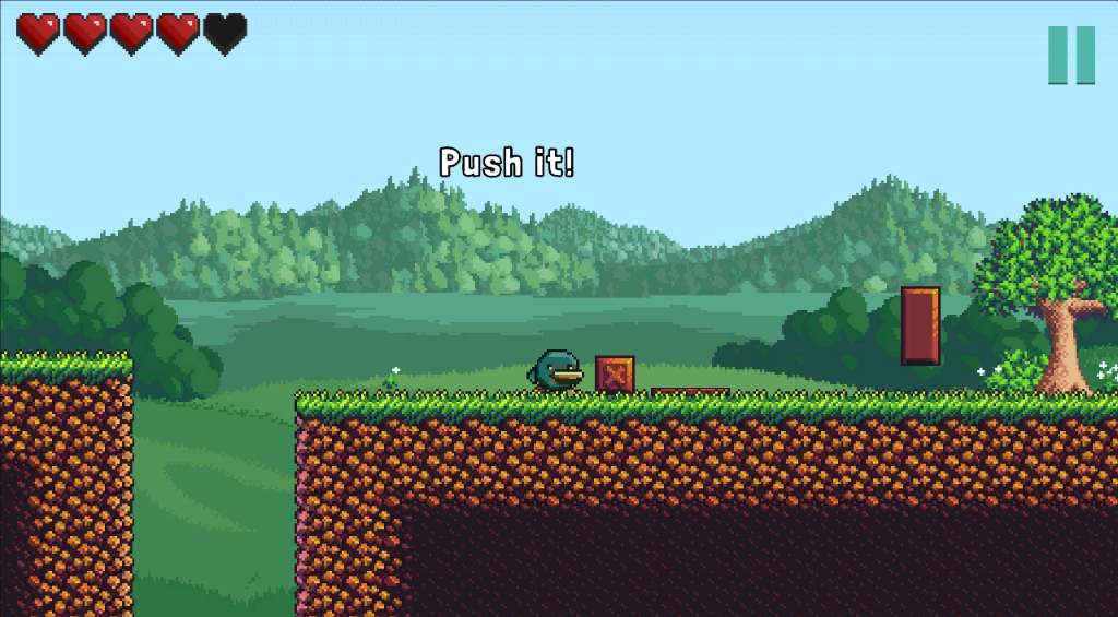 MelyJump Screenshot - Push puzzle